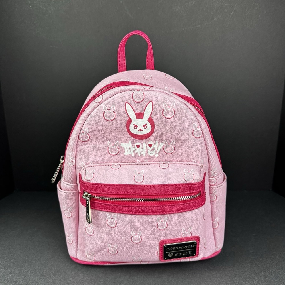 Loungefly‎ Overwatch D.Va DVA Pink Mini Backpack Bag Cosplay OW OW2 BoxLunch